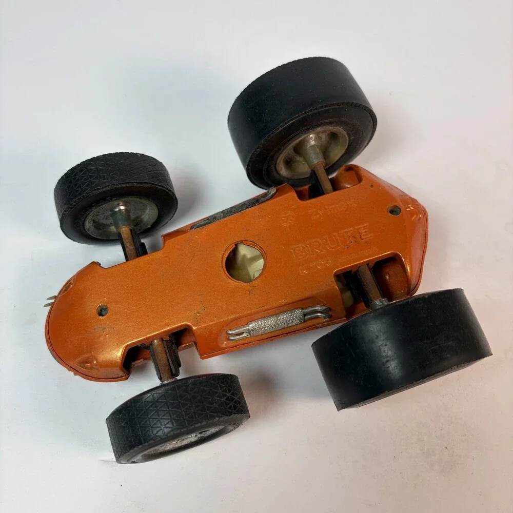 Vintage Zylmex Brute K706 Orange Diecast Dragster Race Car Hong Kong Toy